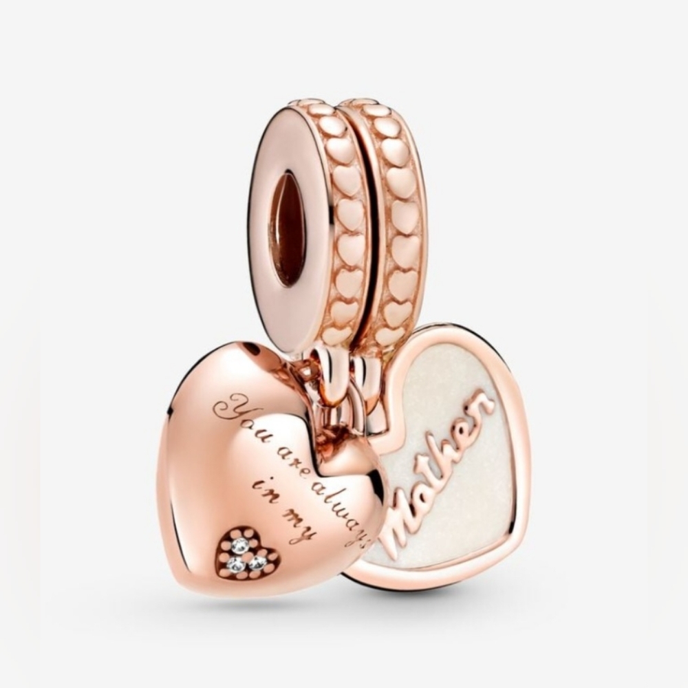 Pandora You're Always in My Heart Split Dangle Charm, Rose Gold